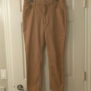Chico's so slimming ankle jeans camel